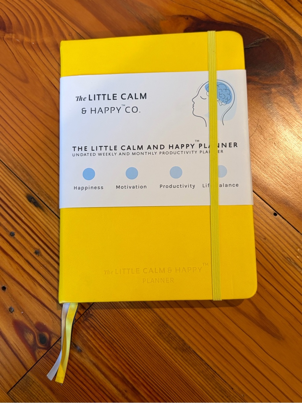 The Little Calm & Happy Co. Yellow Undated Weekly Planner and Goal Tracker